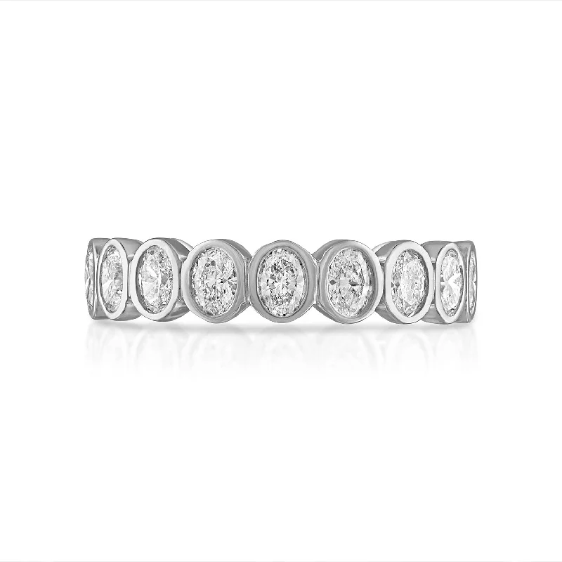 Bezel Set Oval Eternity Band