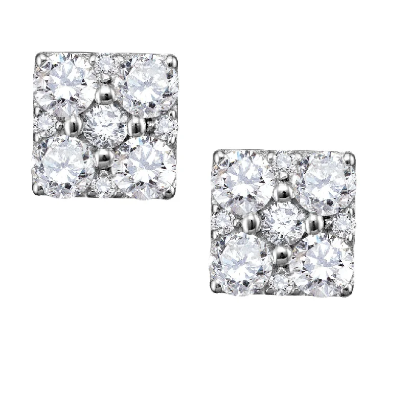 Luxe Layers Sterling Silver Cubic Zirconia Stud Earrings