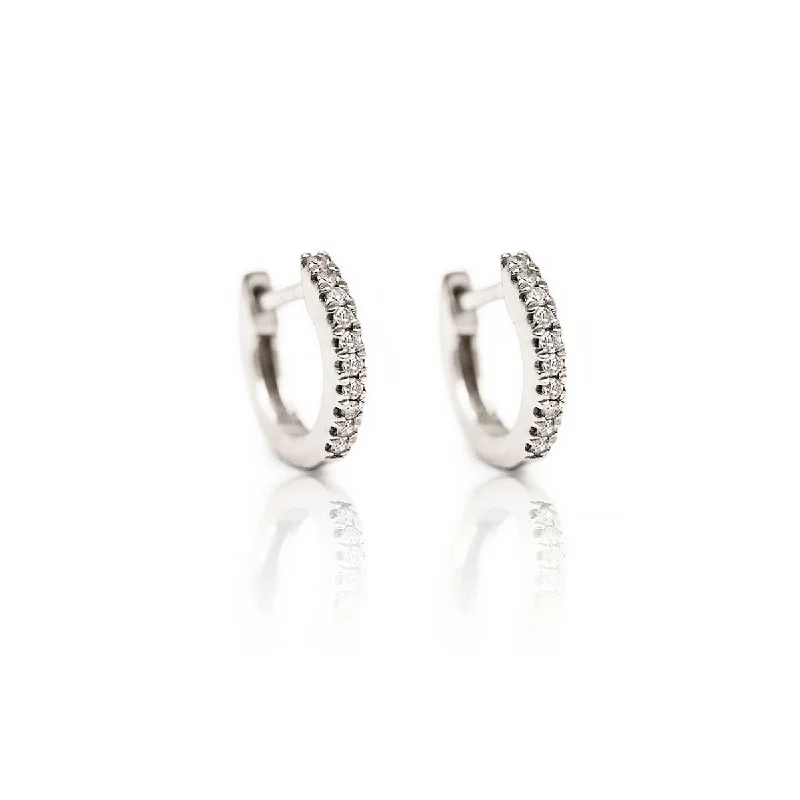 Diamond Huggie Earrings