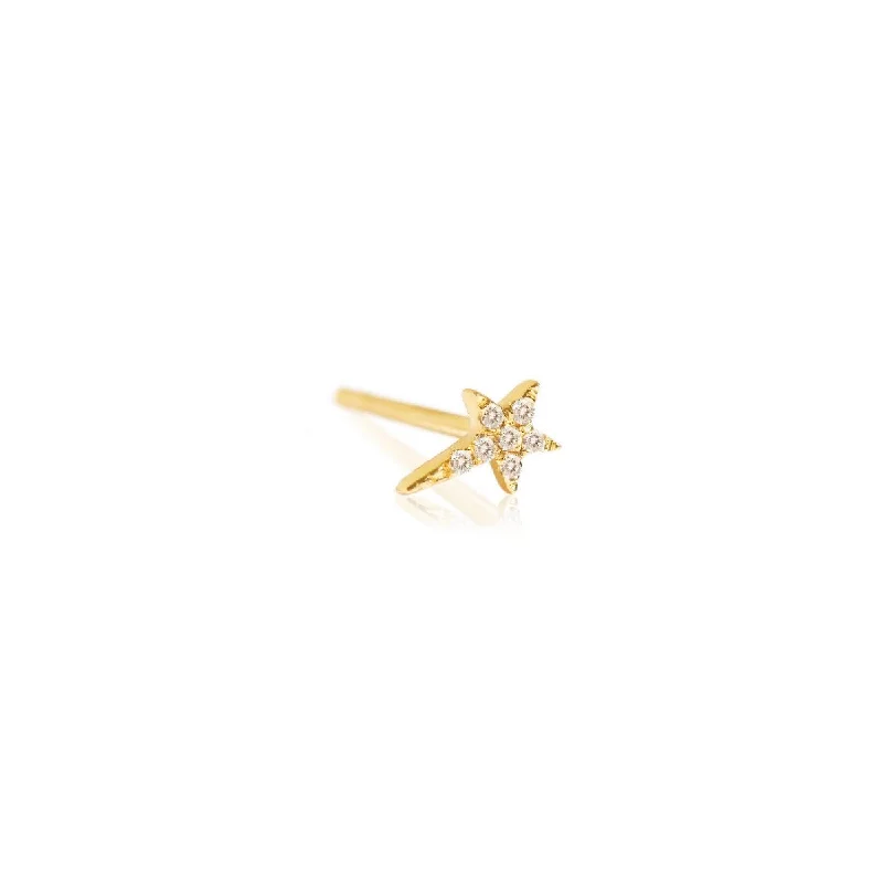 Diamond Shooting Star Single Stud