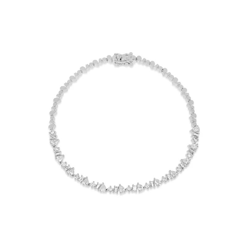 Multi Faceted Diamond Eternity Bracelet