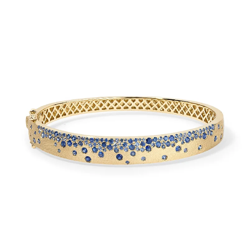 Scattered Blue Sapphire Bangle